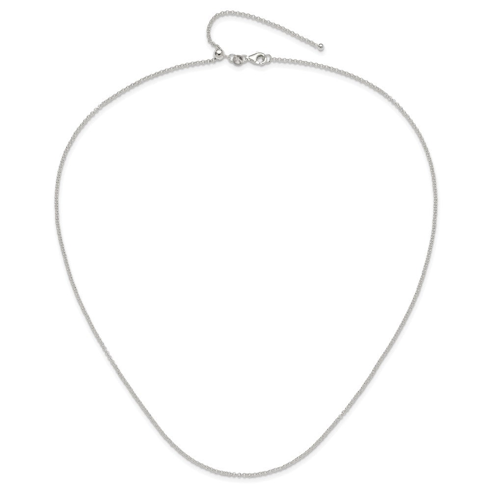 Sterling Silver Polished Adjustable Necklace