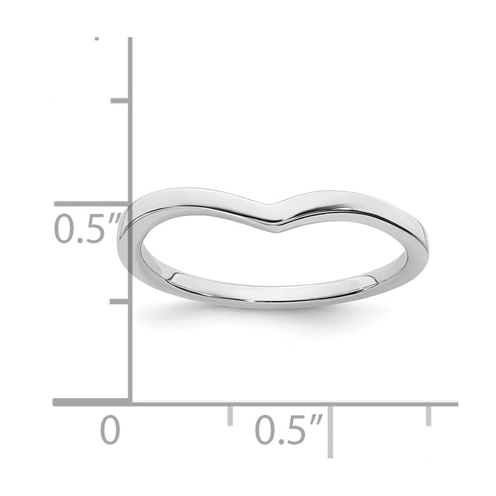 10k White Gold Contoured Wedding Band