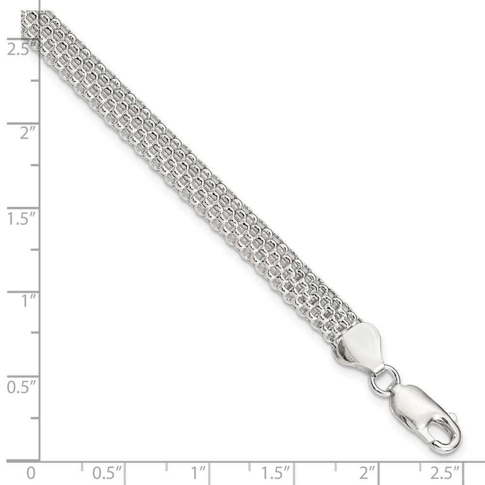 Sterling Silver 6mm Mesh Bracelet 7 inches