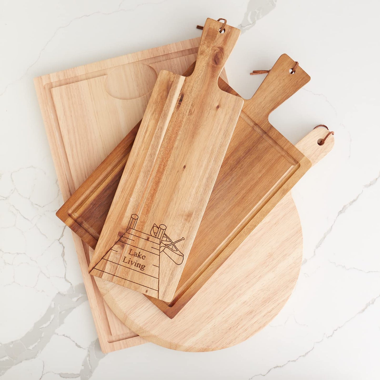 Acacia Wood Handled Bread Board