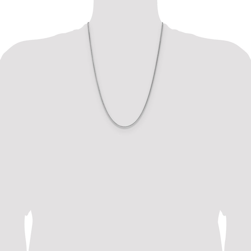 Sterling Silver 2.1mm Diamond-cut Square Spiga Chain