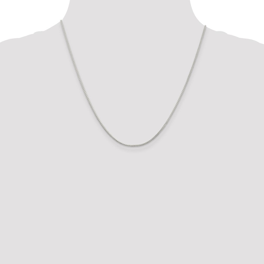 Sterling Silver 1.25mm Round Spiga Chain 20 Inches