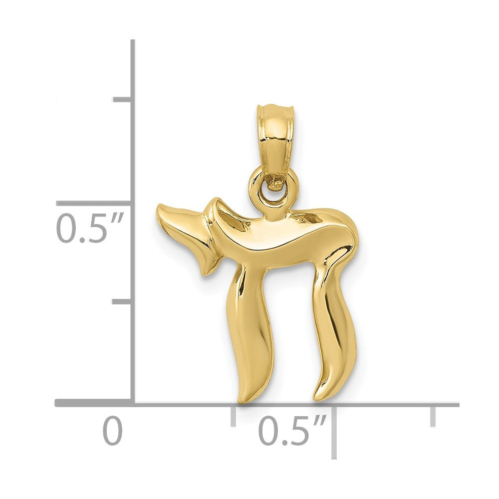 10K Gold Chai Pendant