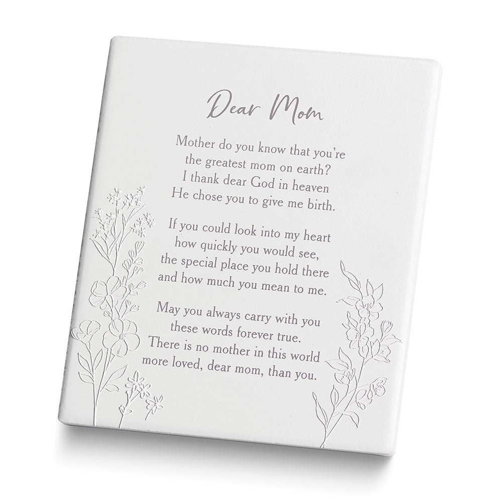 Dear Mom Ceramic Wall Plaque