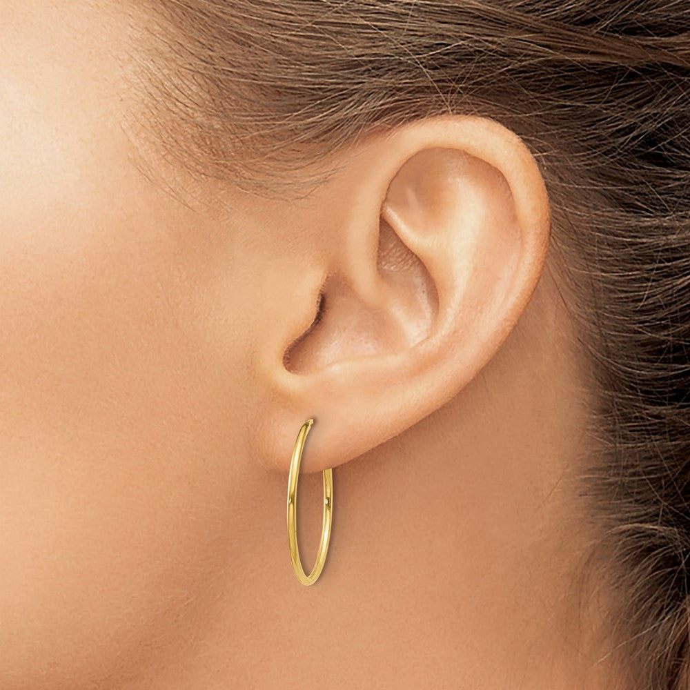 14k 1.00mm Endless Hoop Earring