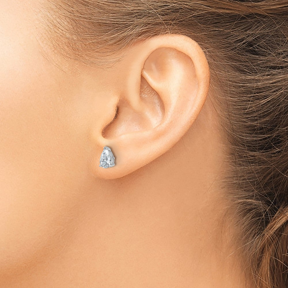 14kw Pear 7x5mm Post Earring Mountings