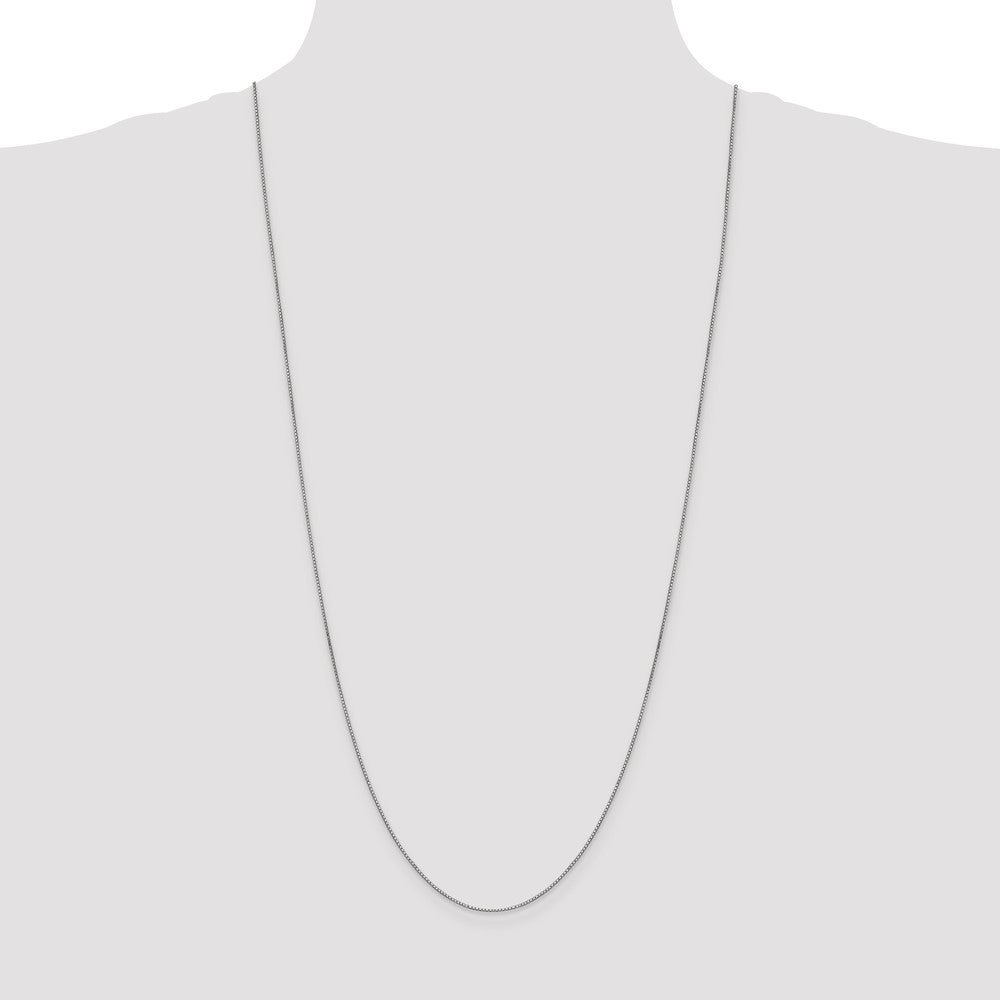 10k White Gold .9mm Box Chain