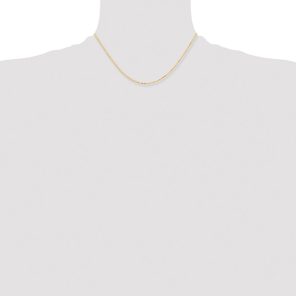 Yellow Rhodium over Brass 2.00mm Plated Ball Chain