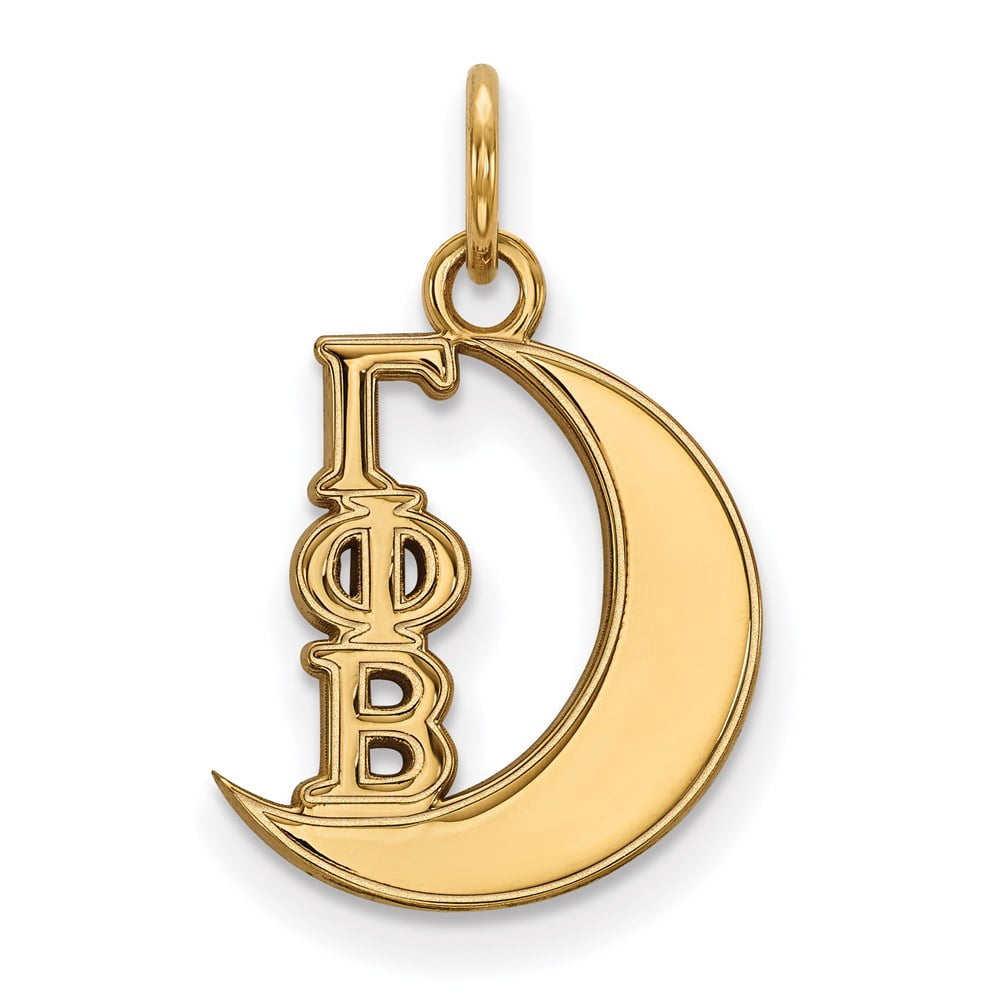 Sterling Silver w/ 14K Yellow Gold-Plated Official Licensed Greek Sororities Gamma Phi Beta (???) XS Pendant