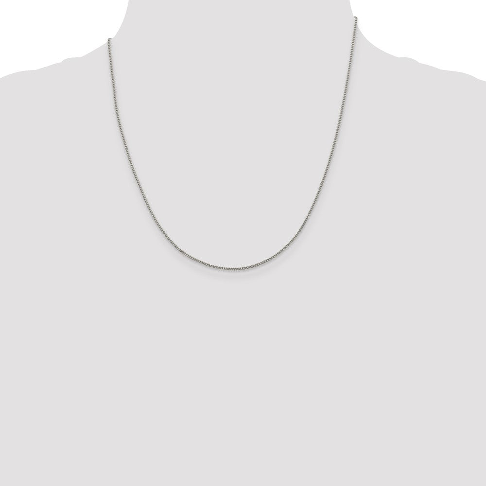 Sterling Silver 1.15mm Curb Chain 20 Inches