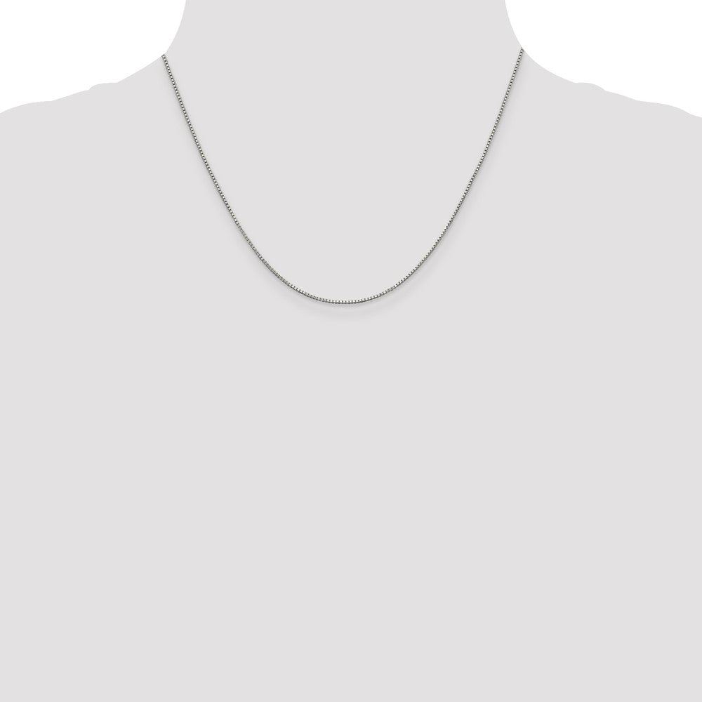 Sterling Silver Rhodium-plated .9mm Box Chain 18 Inches