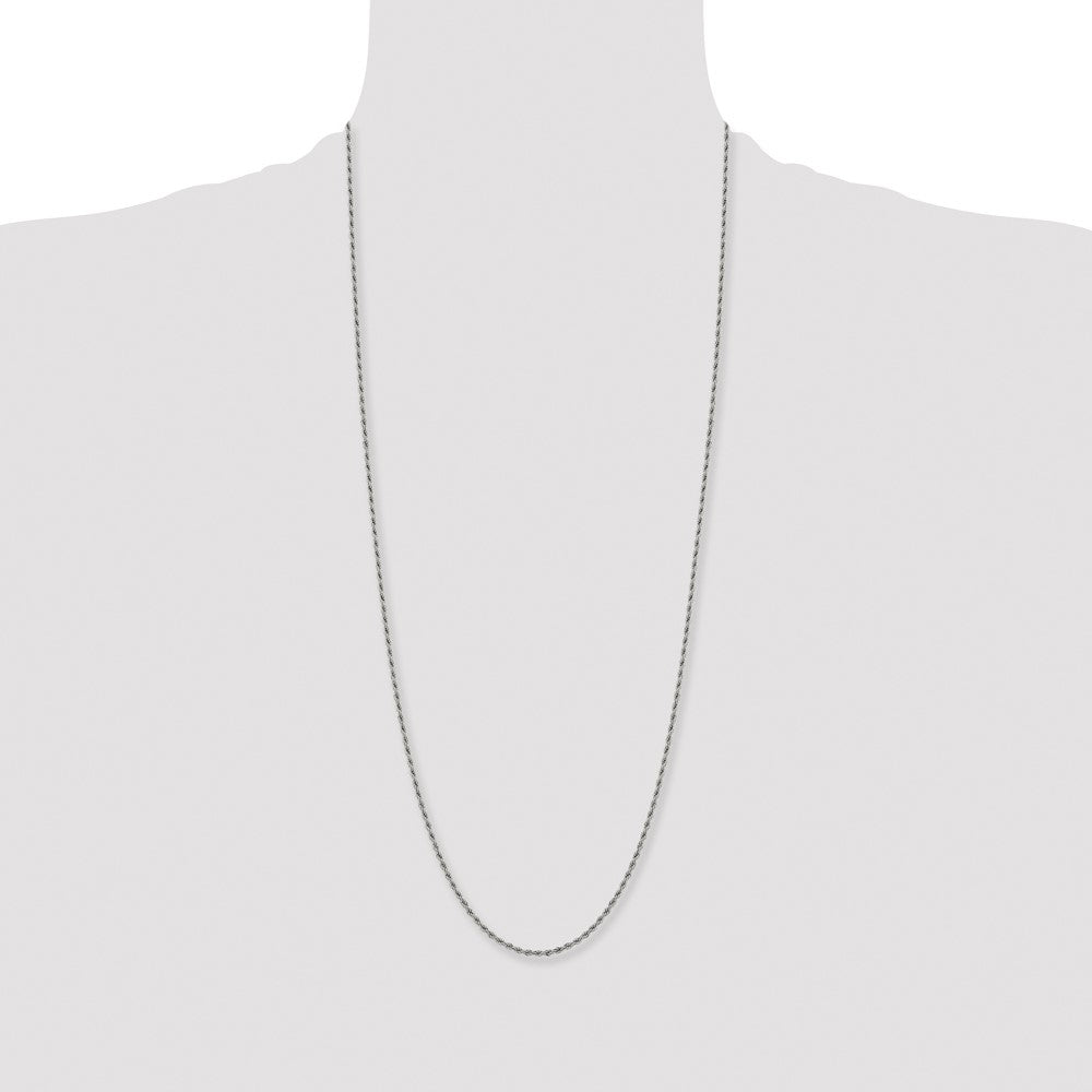 Stainless Steel Polished 2.4mm 30 inch Rope Chain