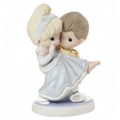 Precious Moments Disney You Swept Me Off My Feet Hand-painted Porcelain Cinderella And Prince Charming Dancing Figurine