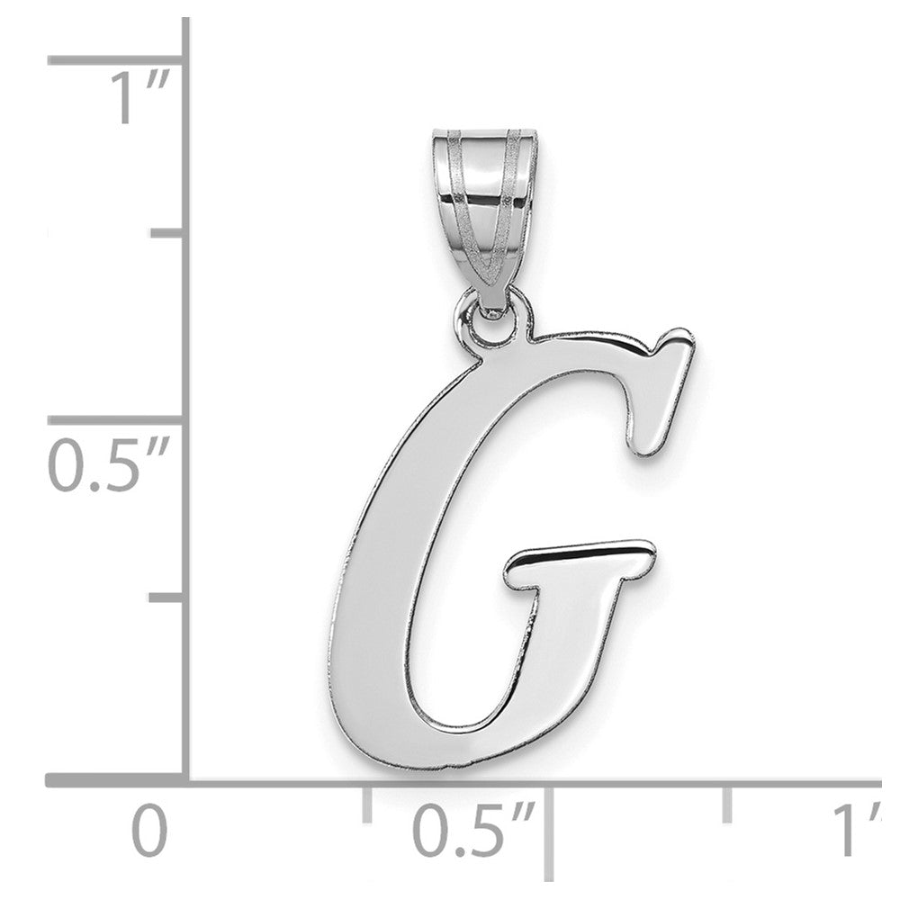 14kw Polished Letter G Initial Pendant