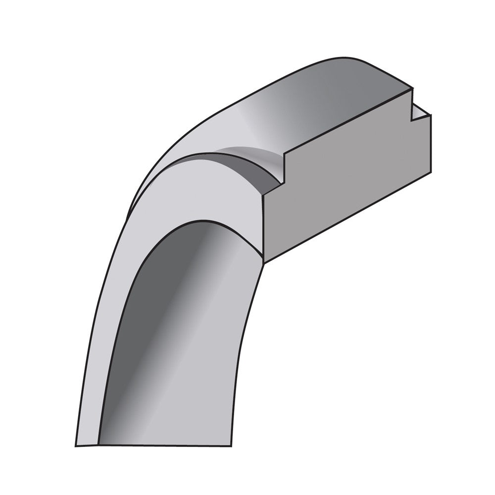 SS Rhodium-plated 8mm Flat w/ Step Edge Size 11 Band