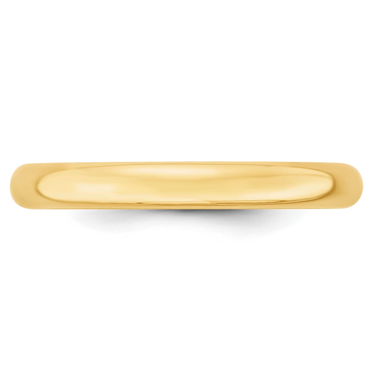 10k Yellow Gold 3mm Lightweight Comfort Fit Wedding Band Size 8.5