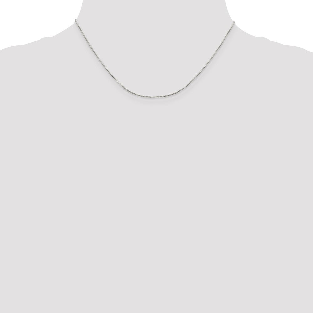 Sterling Silver .6mm 8 Sided Diamond-cut Mirror Box Chain 16 Inches
