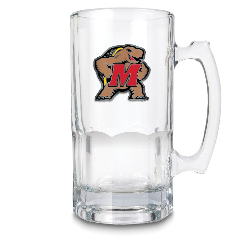 NCAA University of Maryland Glass 32 ounce Macho Mug