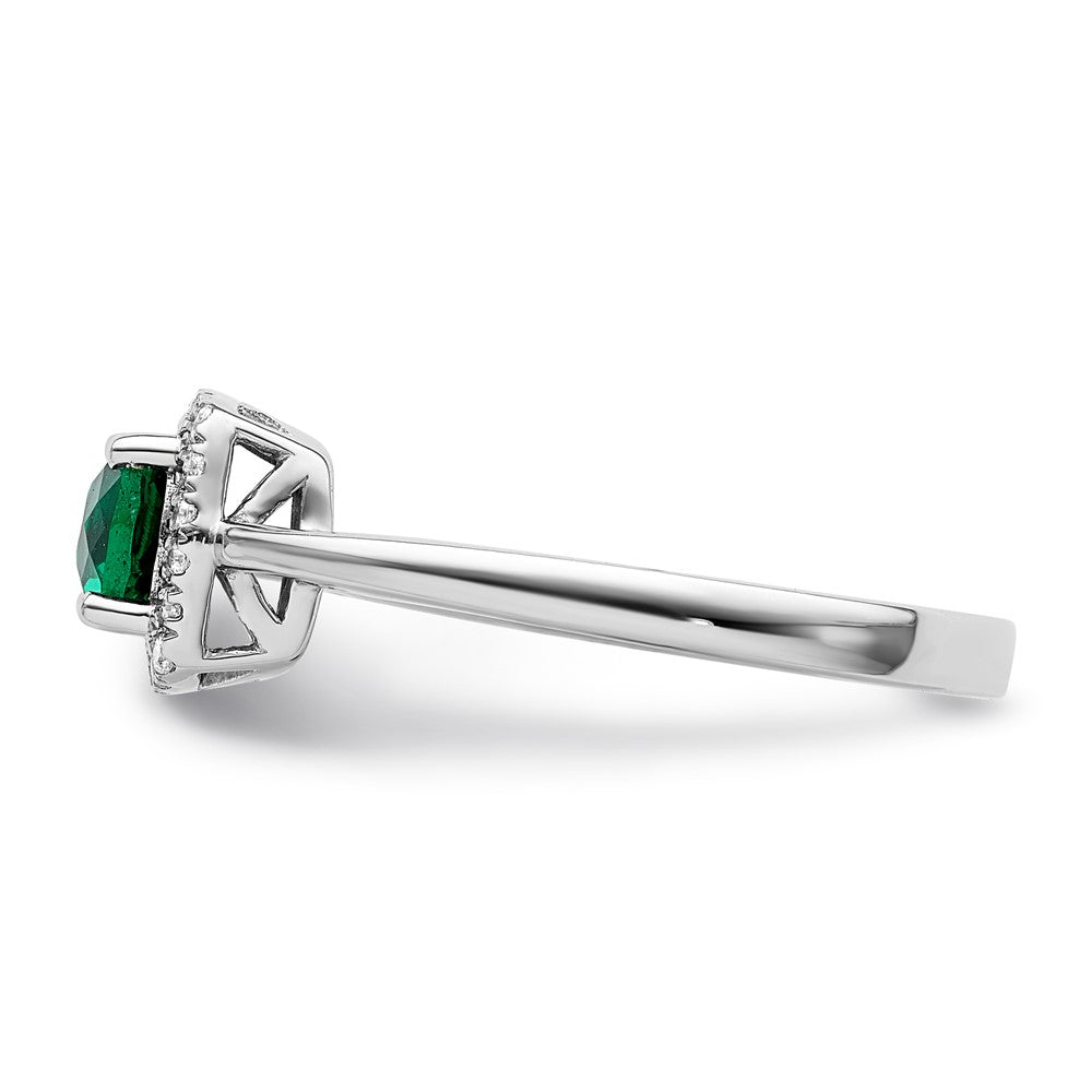 10kw ANT Created Emerald and Diamond Ring