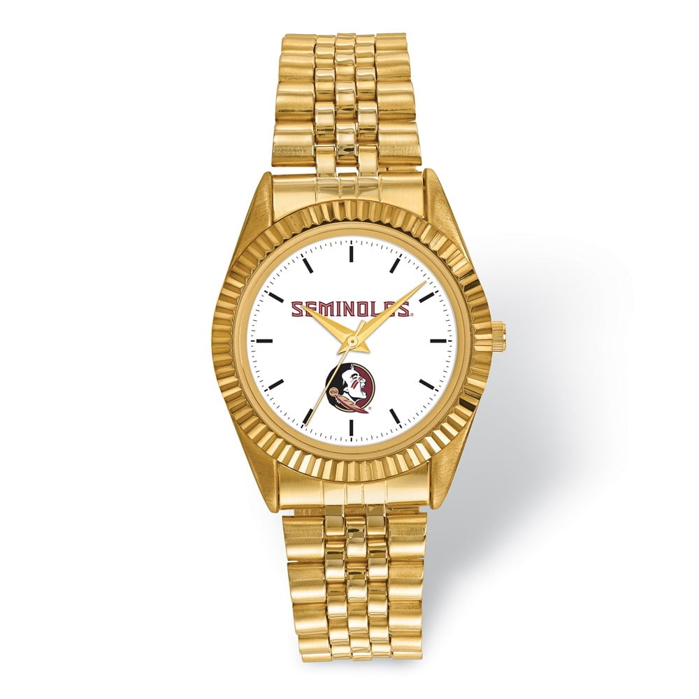 LogoArt Florida State University Pro Gold-tone Gents Quartz Watch QFSU166