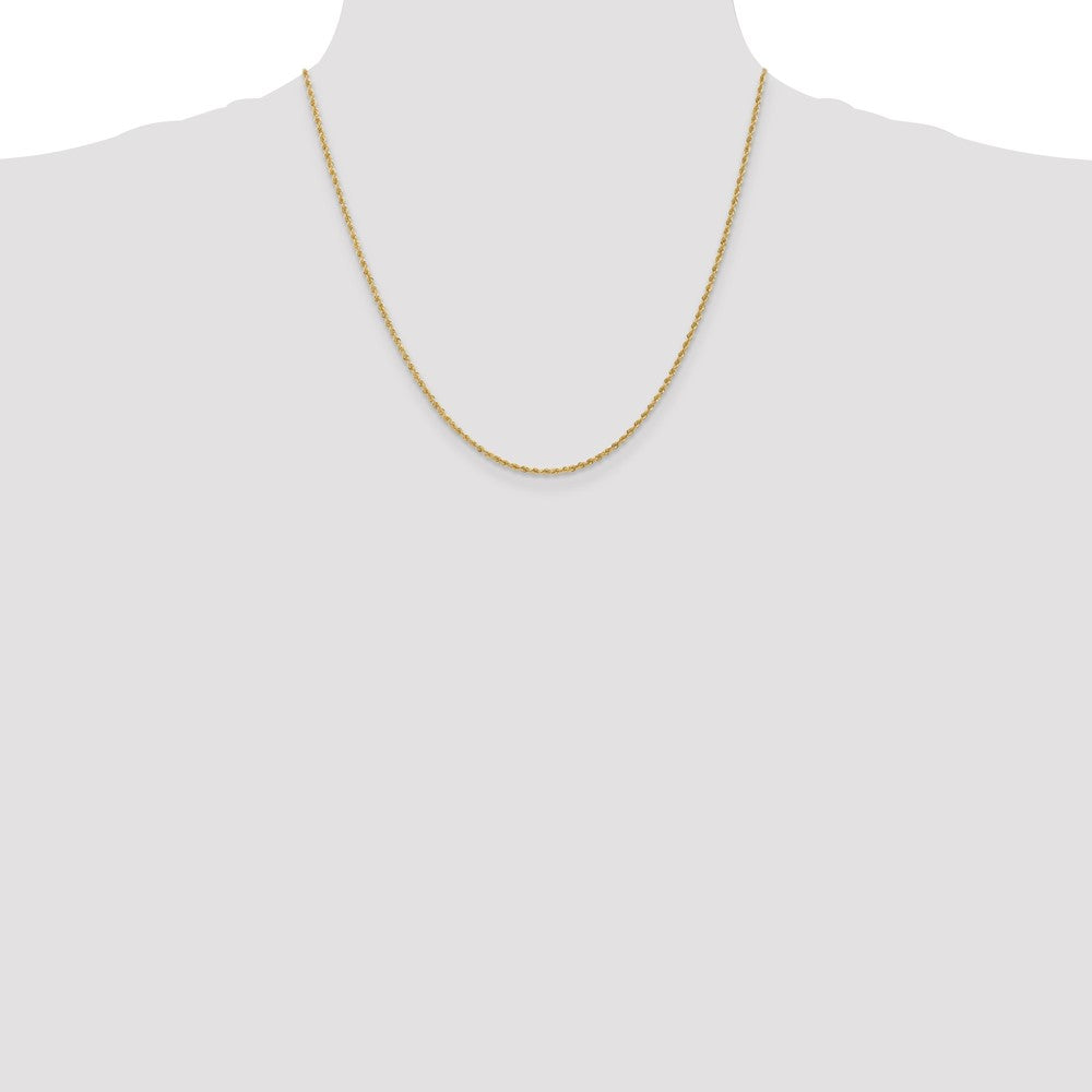10k 1.6mm Solid Regular Rope Chain