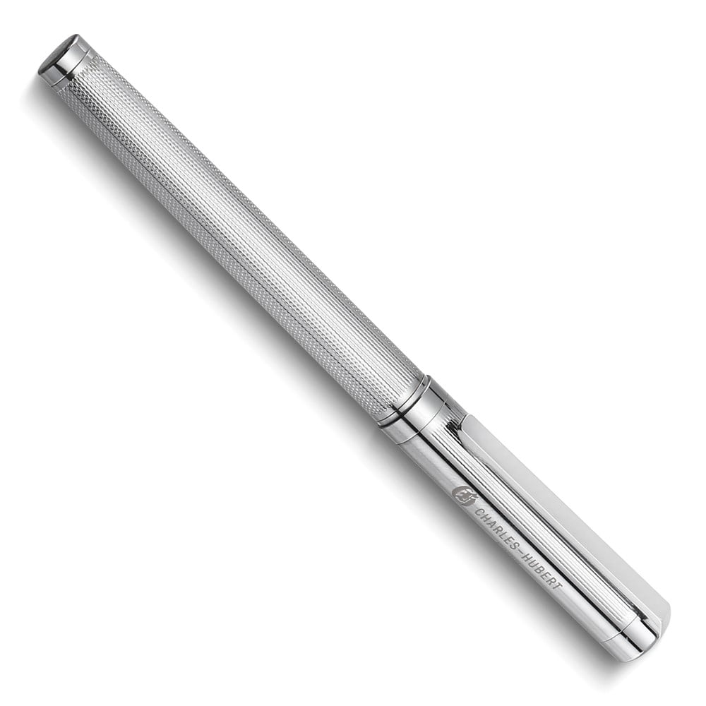 Charles-Hubert Chrome Textured Finish Rollerball Pen QGM13657
