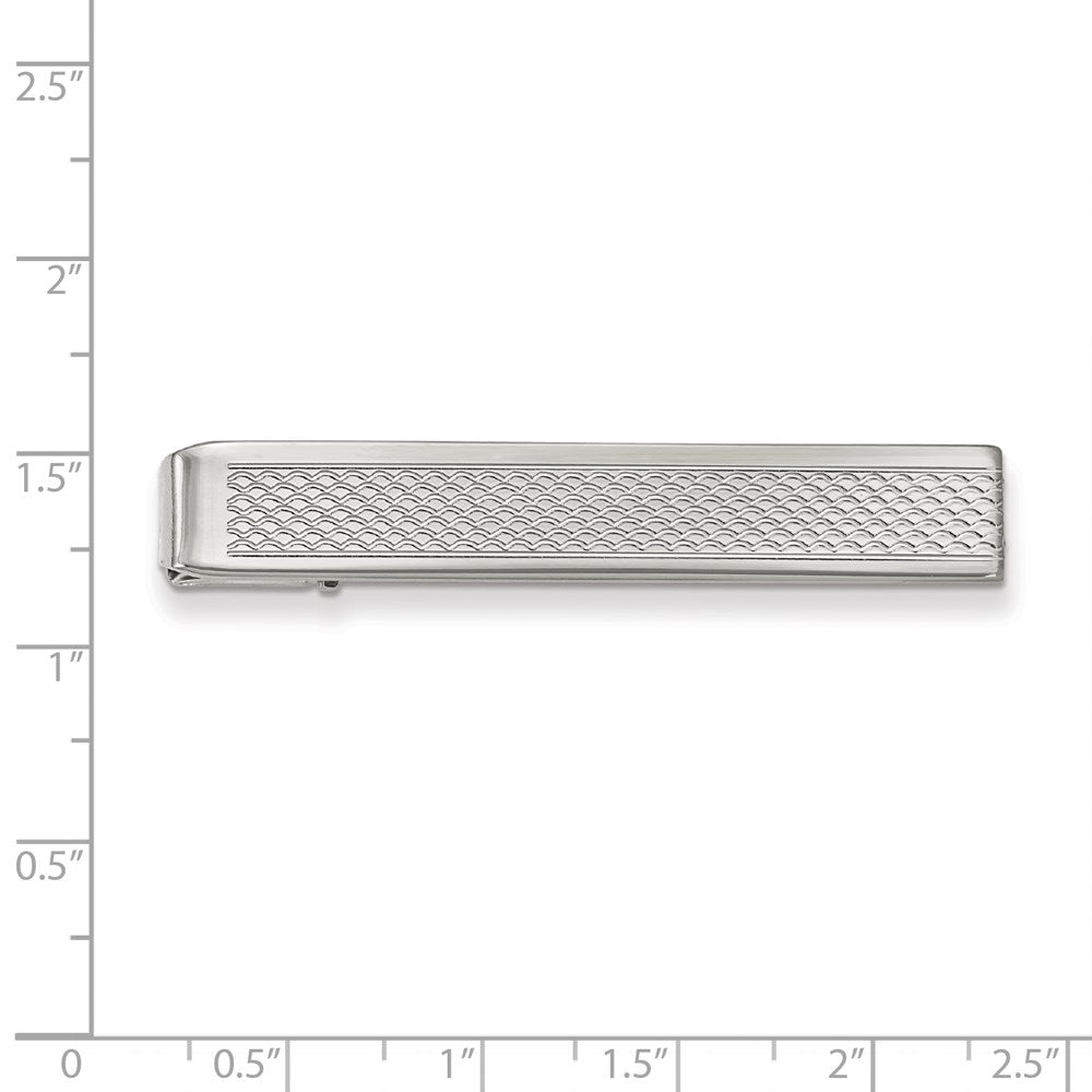 Kelly Waters Rhodium-plated Patterned Tie Bar