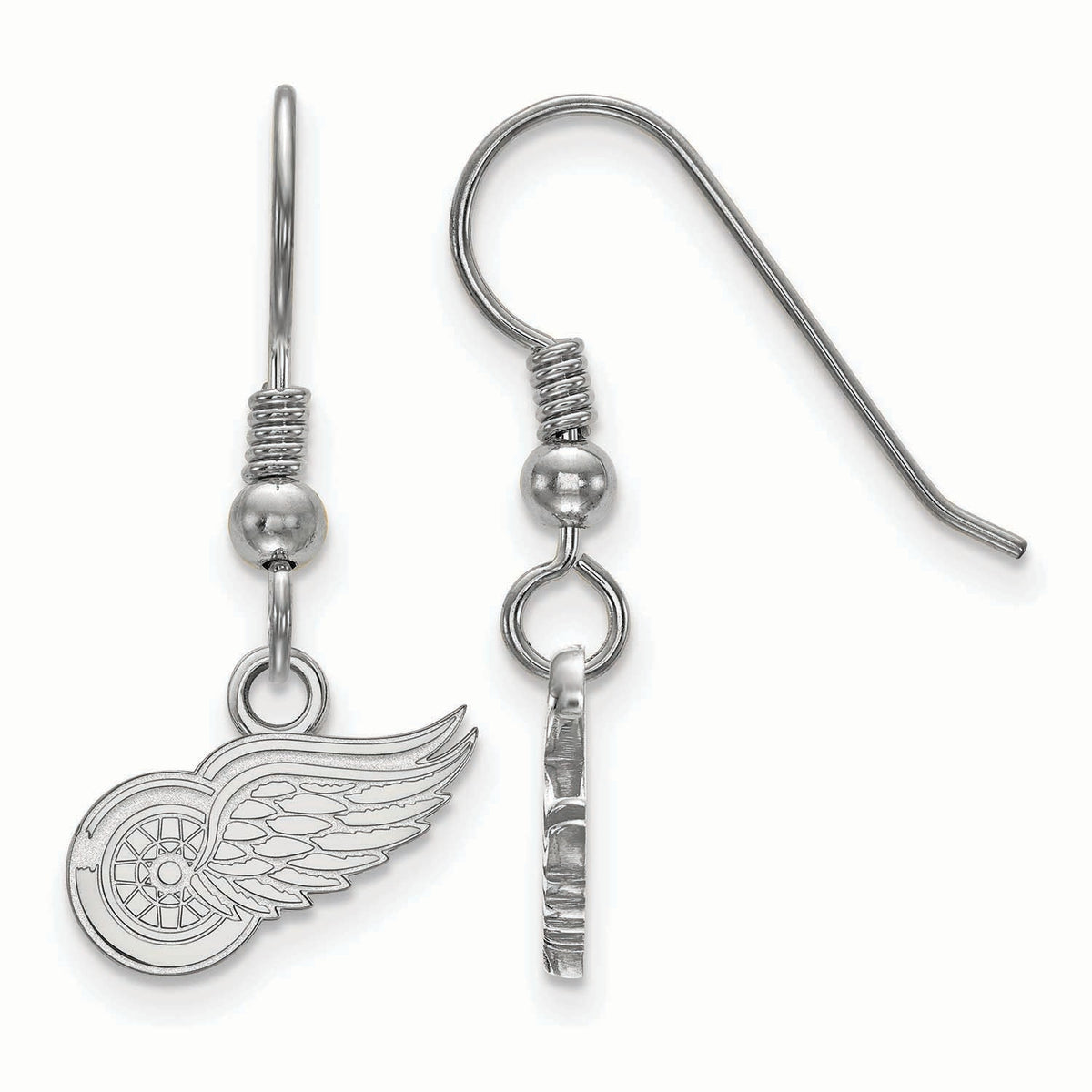 NHL Detroit Red Wings Sterling Silver Extra Small Dangle Earrings