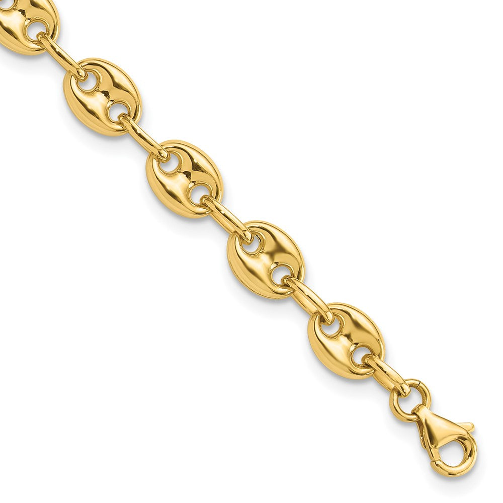 14K Fancy Link 7.75in Bracelet 7.5 inches