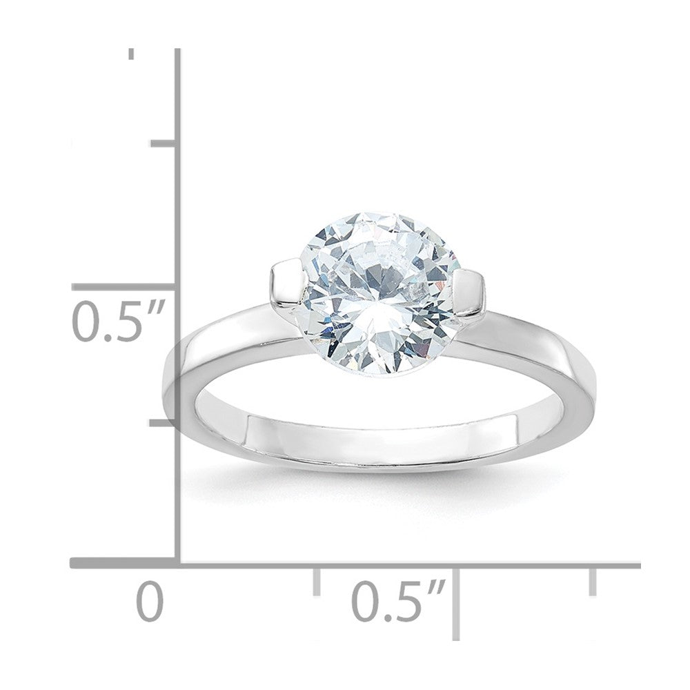 Sterling Silver Polished CZ Ring