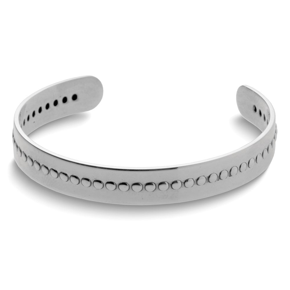 Empire Sterling Silver Beaded Baby Cuff Bangle with Gift Box