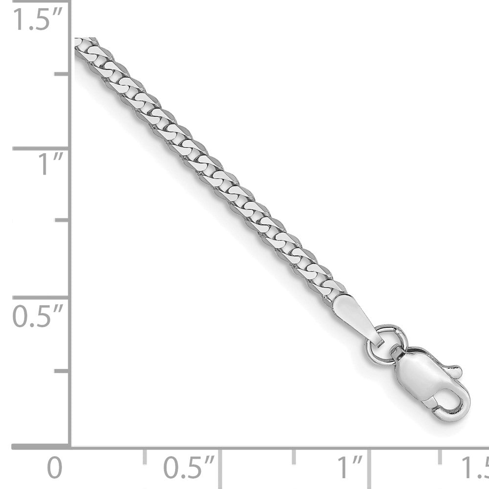 10k WG 2.2mm Flat Beveled Curb Chain