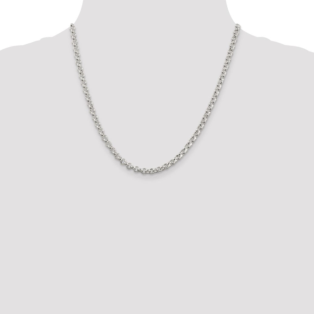 Sterling Silver 4.6mm Rolo Chain 20 Inches