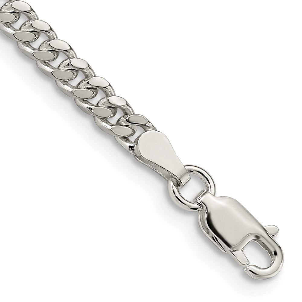 Sterling Silver 3.25mm Domed Curb Chain 7 inches