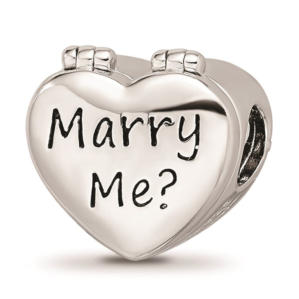 Reflection Beads QRS3855 Sterling Silver Reflections Enamel Swarovski Marry Me Heart Bead