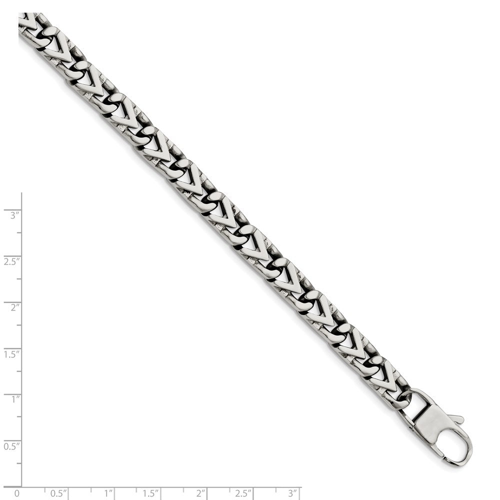 Stainless Steel Polished 8mm 8.5in Bracelet 8.5 inches