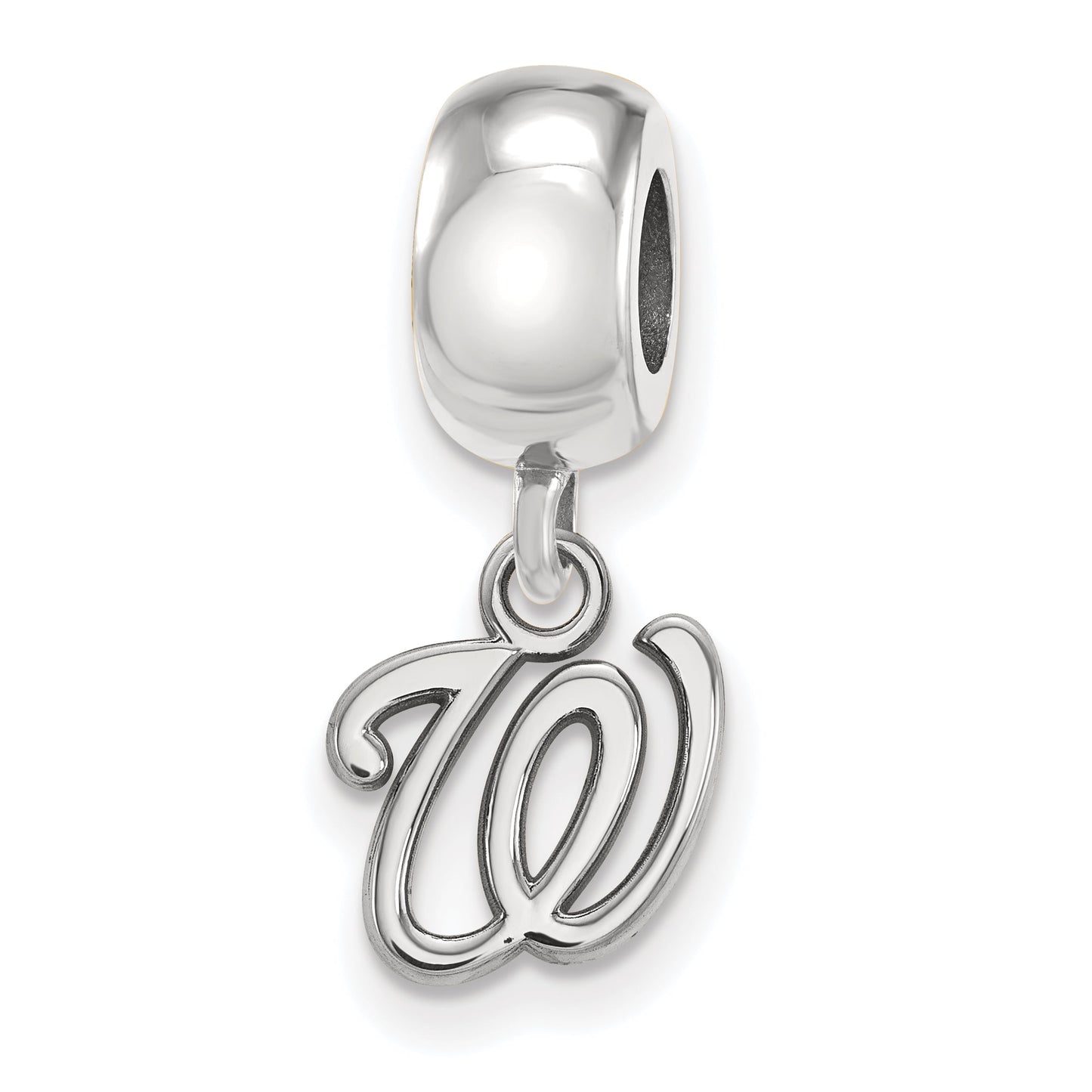 SS/Rh-p Major League Baseball LogoArt Washington Nationals Dangle Bead