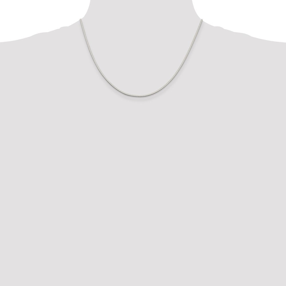 Sterling Silver 1.35mm Octagonal Snake Chain 18 Inches