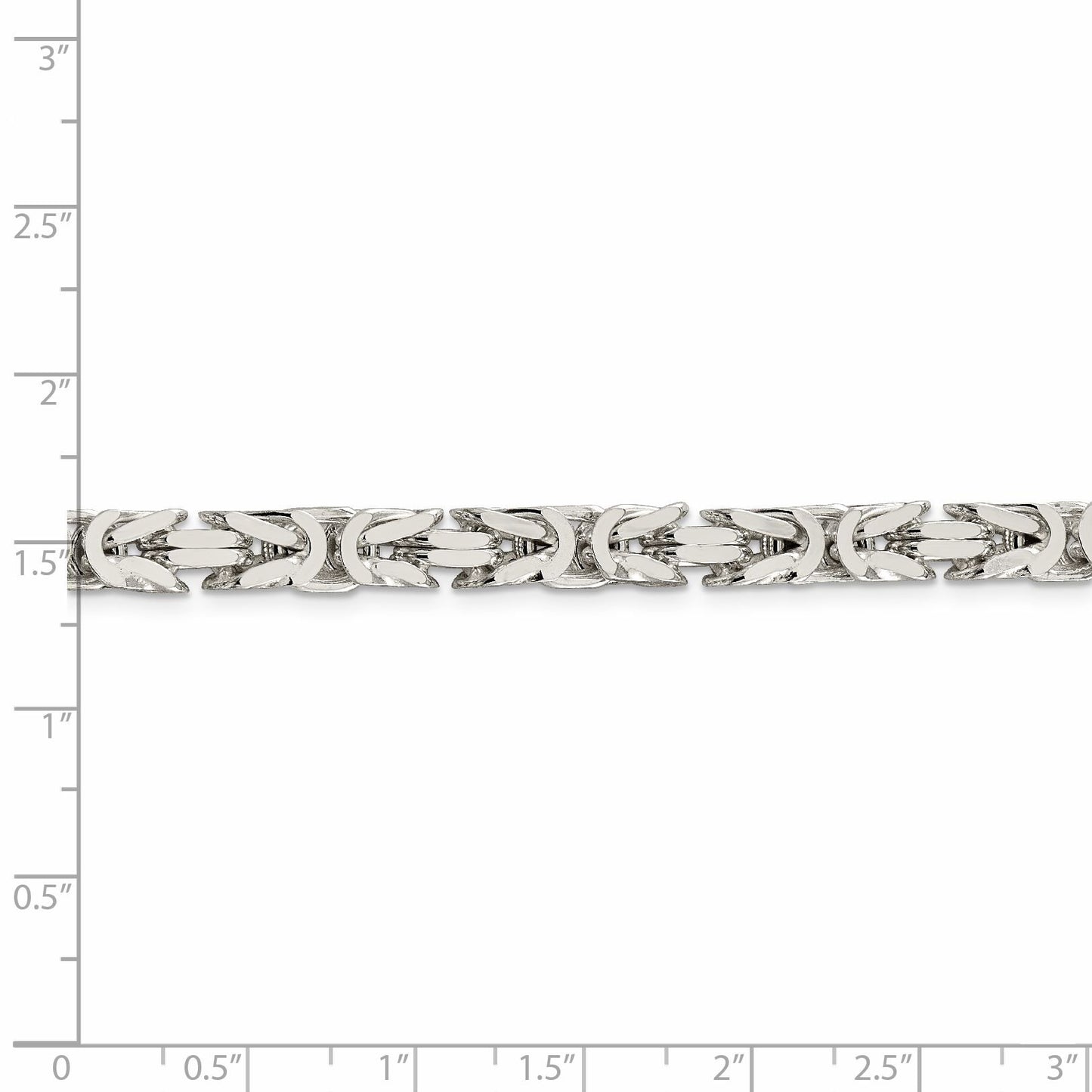 Sterling Silver 6mm Byzantine Chain