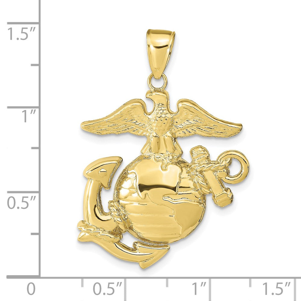 10K Marine Corps Insignia Pendant