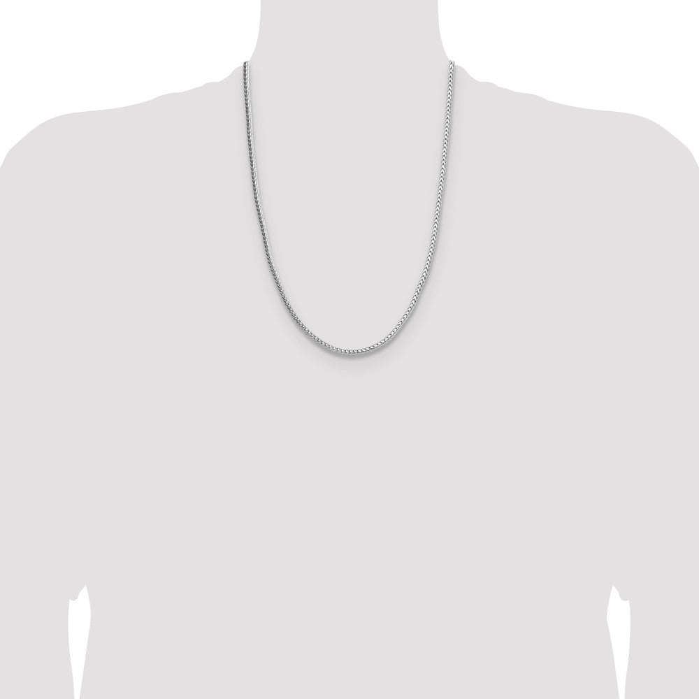 Sterling Silver 3.4mm Diamond-cut Round Franco Chain