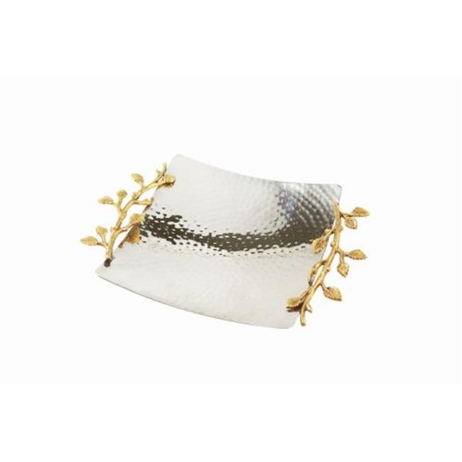 Elegance Gilt Leaf Square Tray