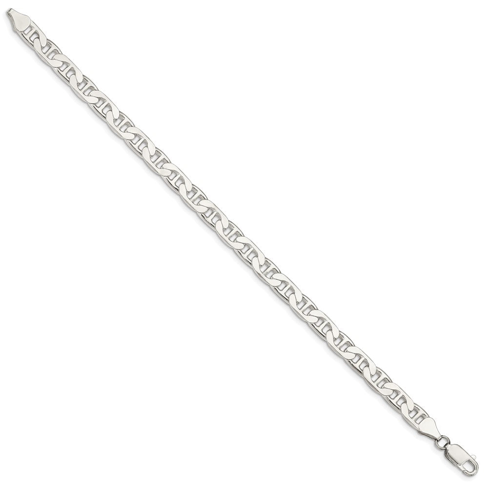 Sterling Silver 6.5mm Flat Anchor Chain 7 inches