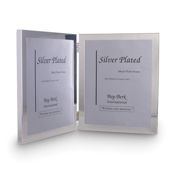 Bey Berk Clement Silver Plated Frame 5X7 Double