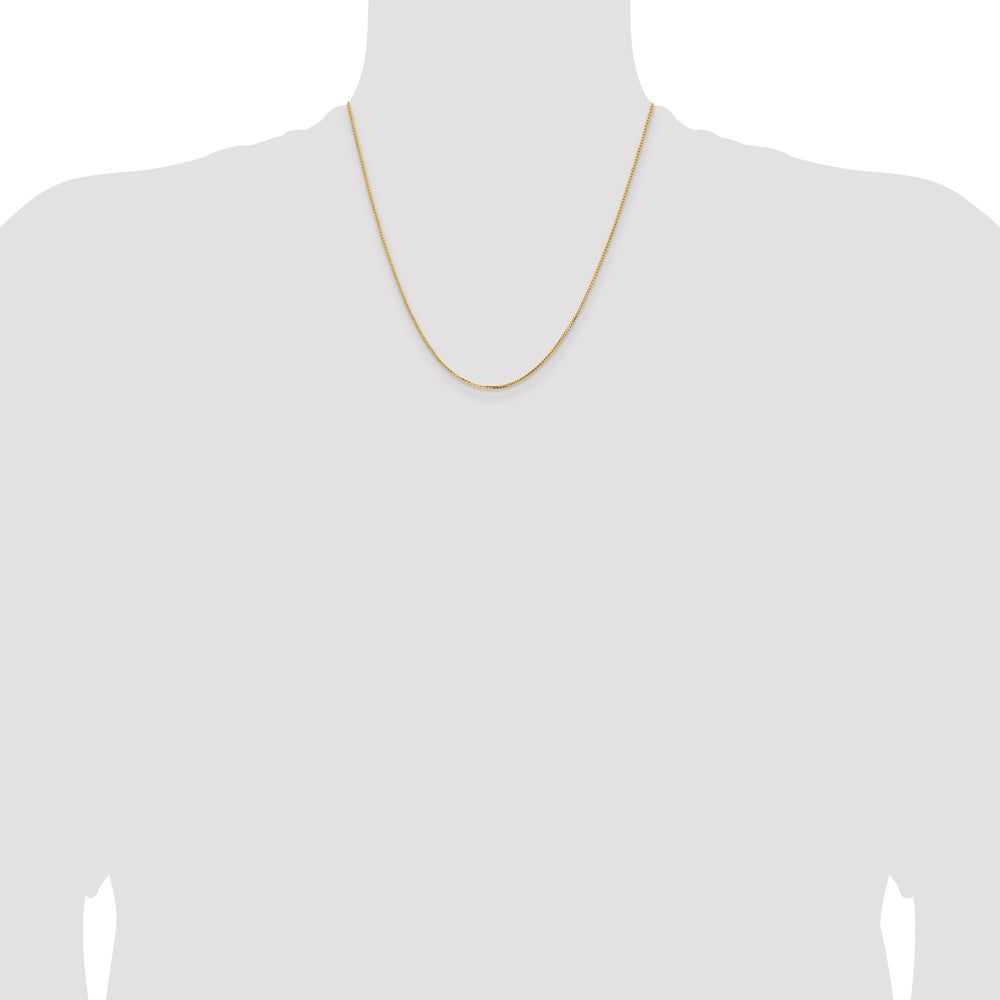 14K 1.2mm Concave Box Chain