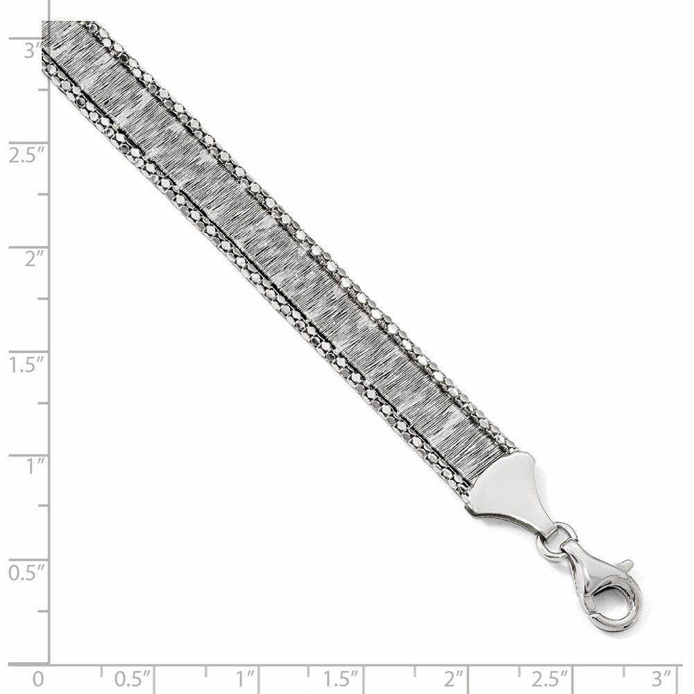 Sterling Silver Rhodium-plated Bracelet