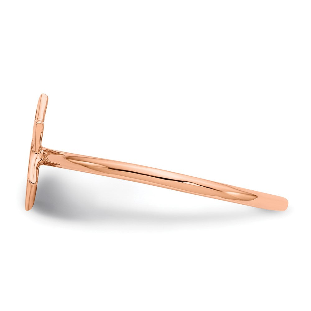 14k Rose Gold Polished Star of David Ring Size 7