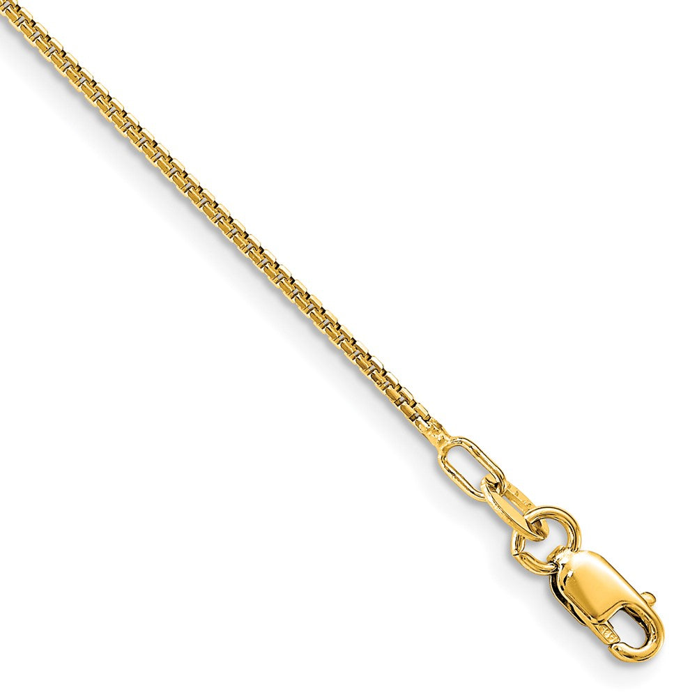 14K 1 mm Concave Box Chain