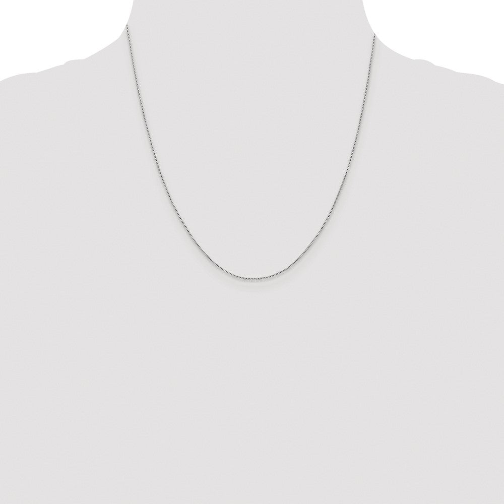 Sterling Silver Rhodium-plated .6mm Box Chain