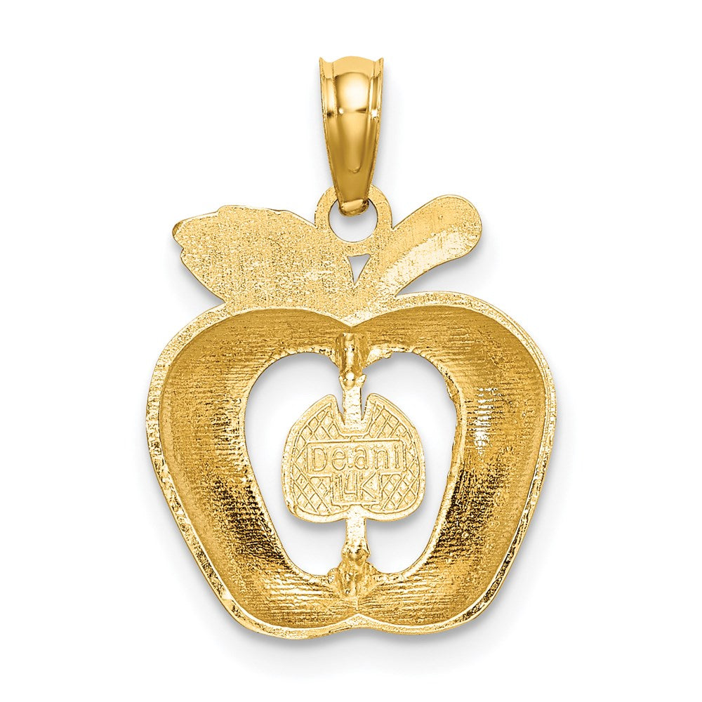 14K w/ Enamel 2-D Cut-Out Apple Charm